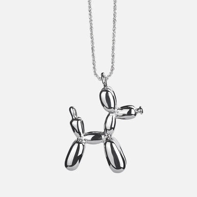 Gold-Tone Balloon Dog Pendant Necklace