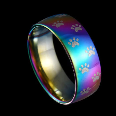 Handcrafted Rainbow with Paw Print