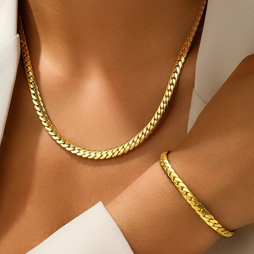 Sophisticated stainless steel plated Chain Set