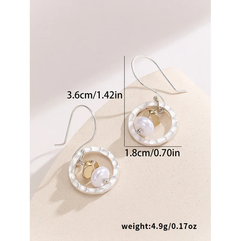 Retro Circular Pendant Earrings