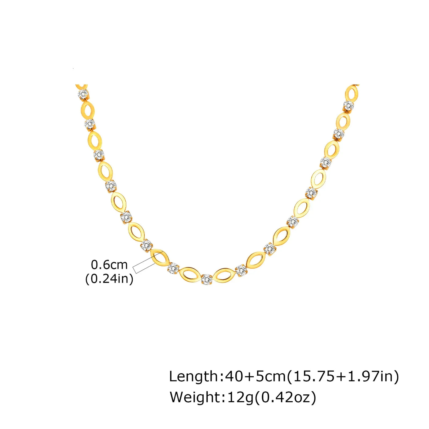 Exclusive Oval Link Zirconia Set