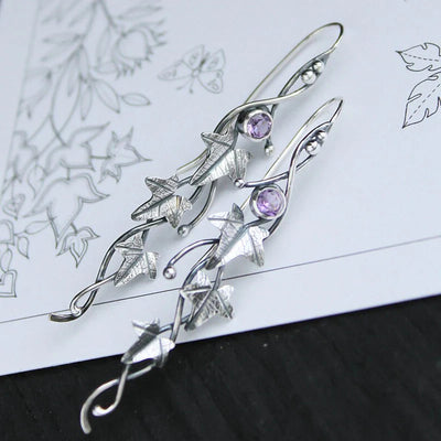 Blue Crystal Elf Earrings