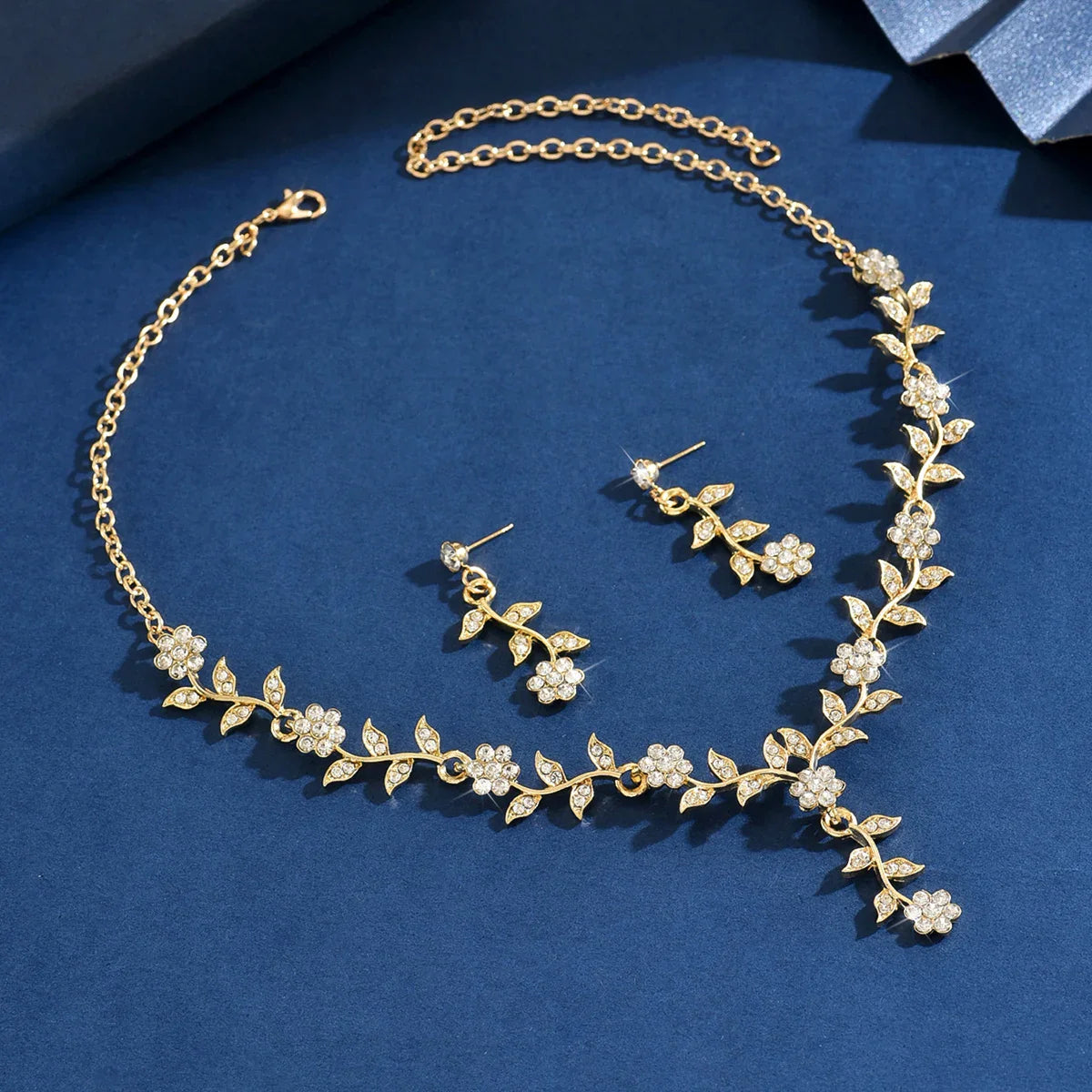 Fashion Flower Necklace & Earring Set