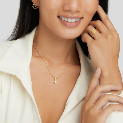 Sophisticated Bubble Letter Necklace