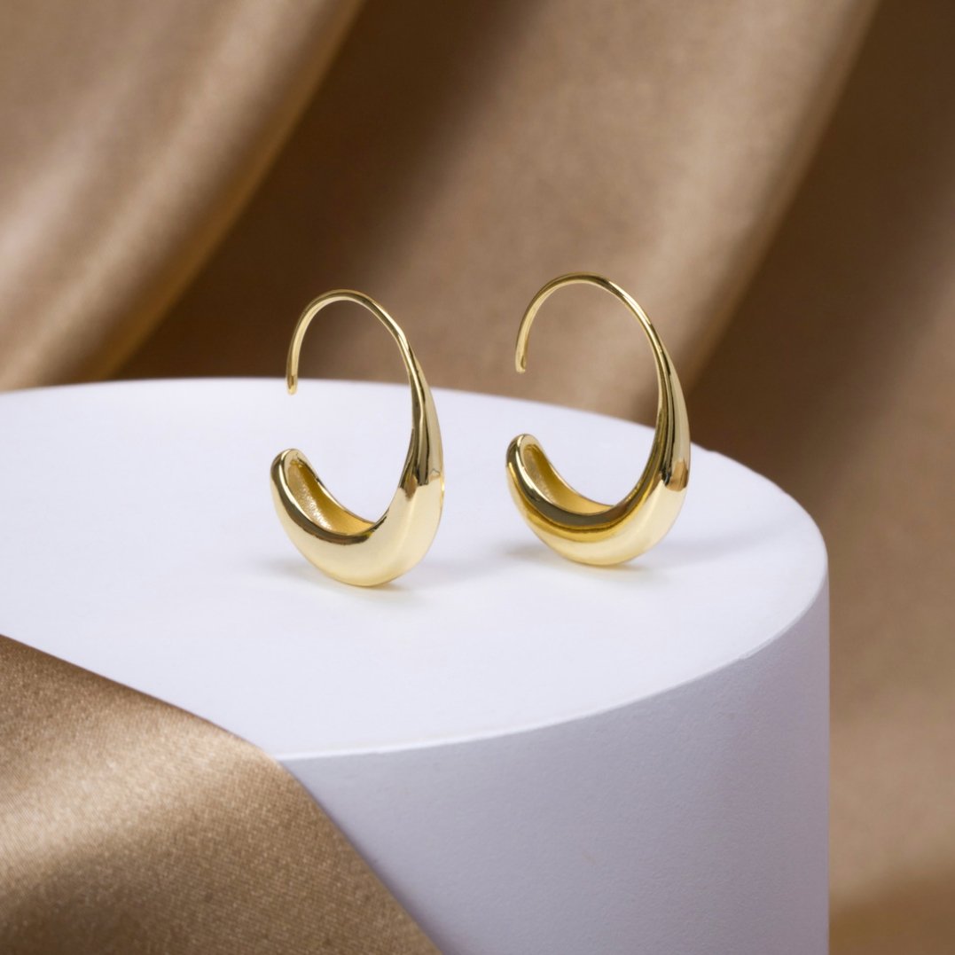 China - Drop Hoop Earrings