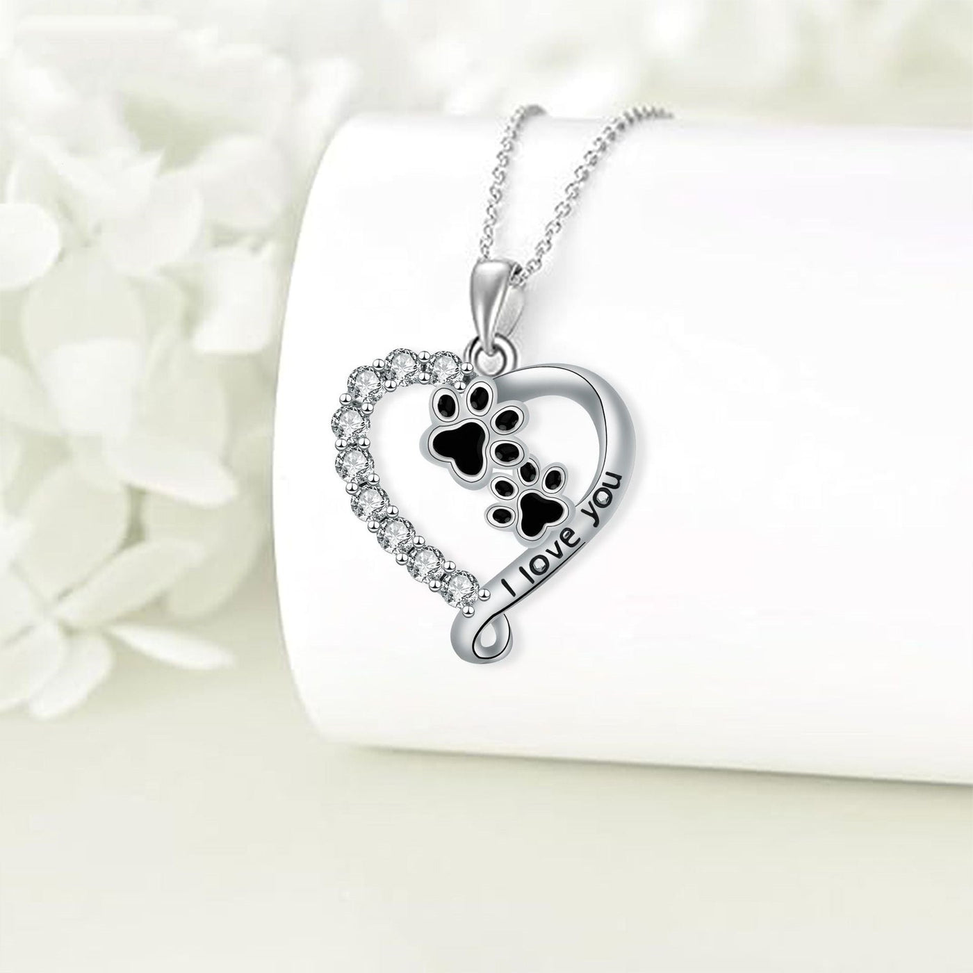 Heart Friend Paw Necklace
