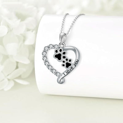 Heart Friend Paw Necklace