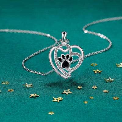 Cute Paw Print Clavicle Necklace