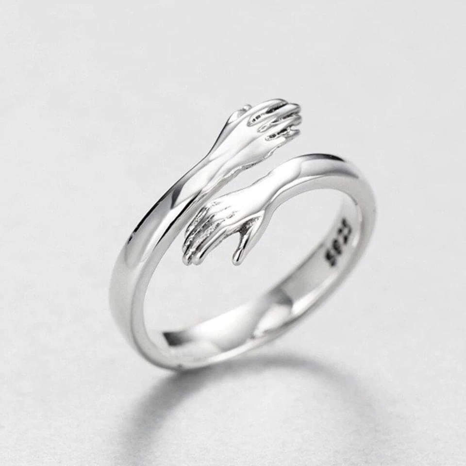 Adjustable Silver Embrace Ring