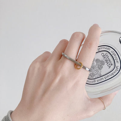 Double Mixed Metal Ring