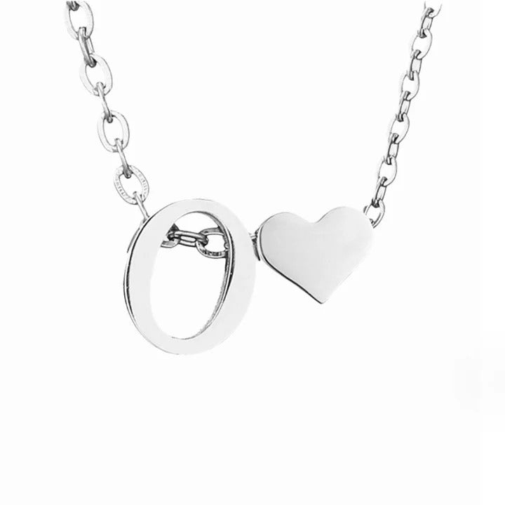 Forever Love & Letter Silver Necklace