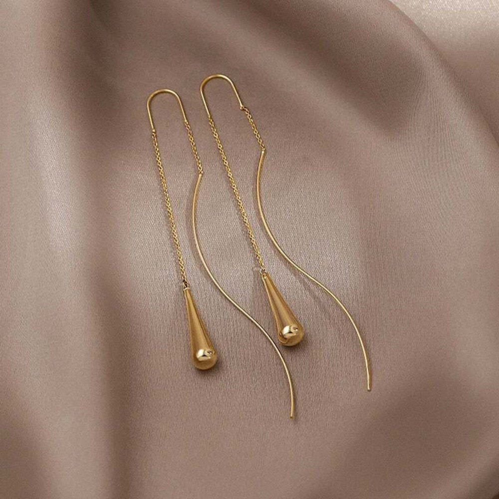 Teardrop Shaped Fringe Earrings