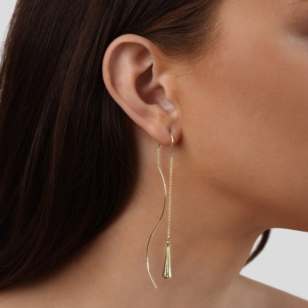 Teardrop Shaped Fringe Earrings