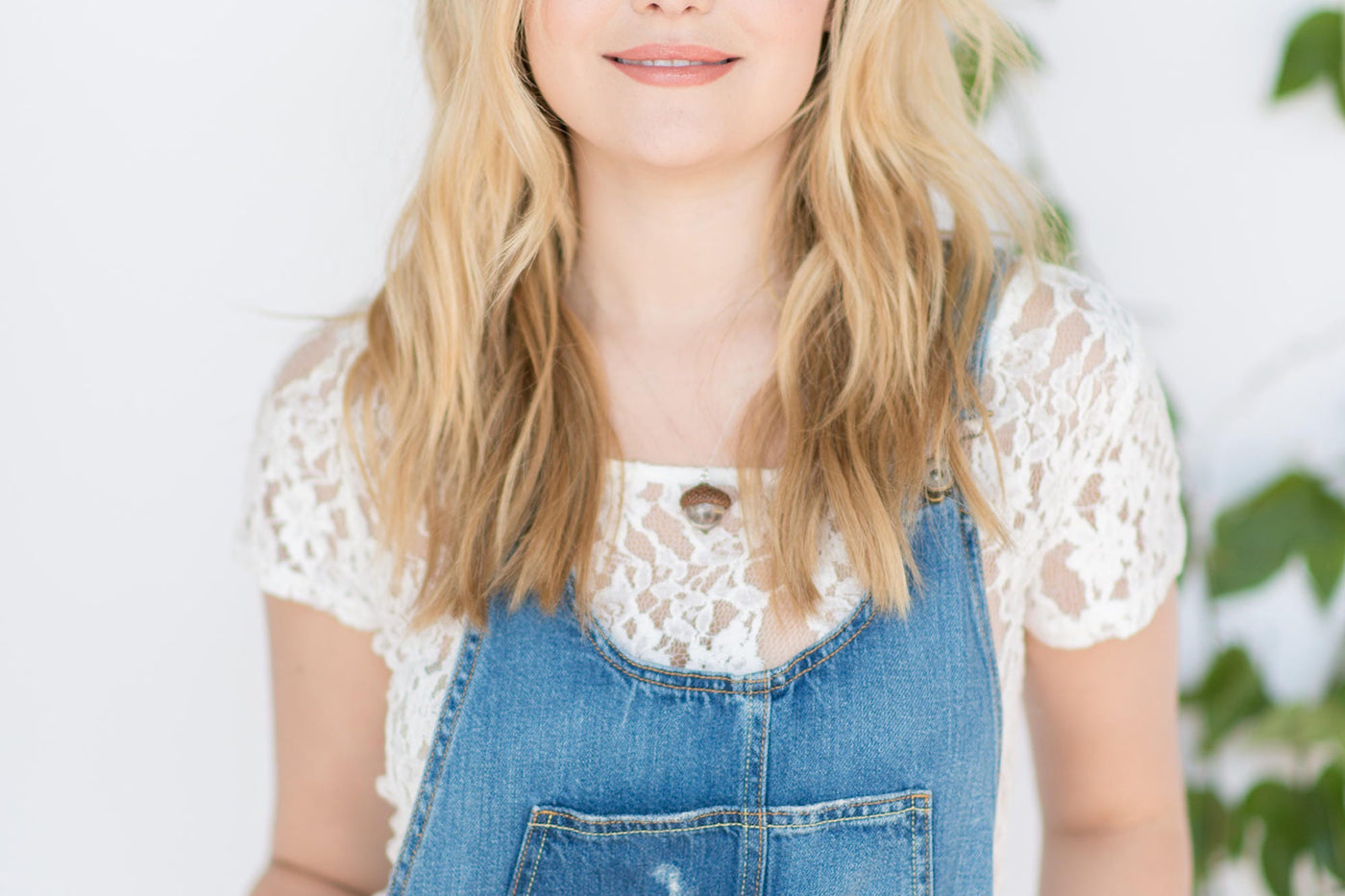 Real Acorn Silver Necklace