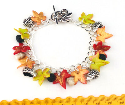 Autumn Hedgehog Charm Bracelet