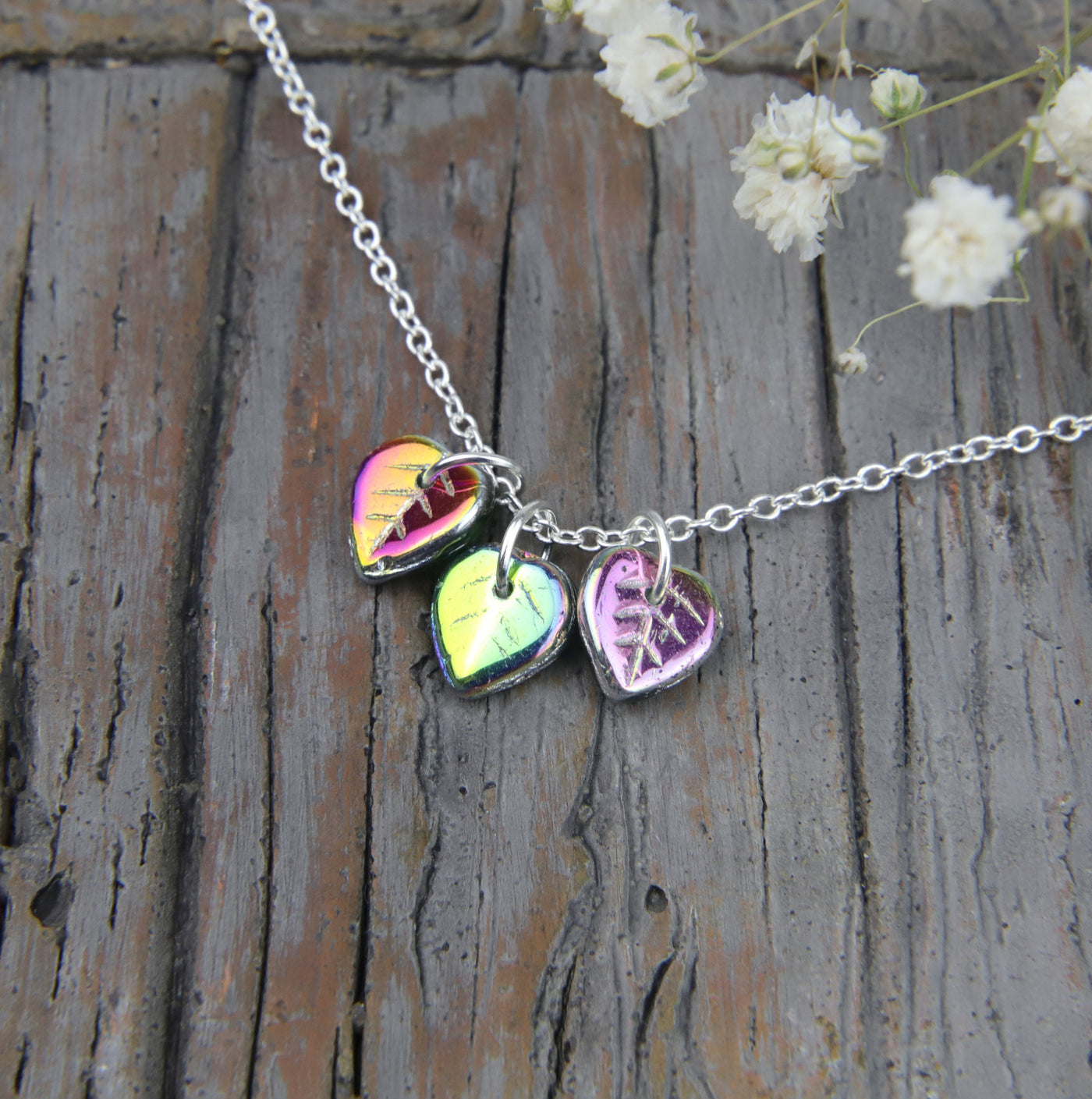 Rainbow Leaf Necklace