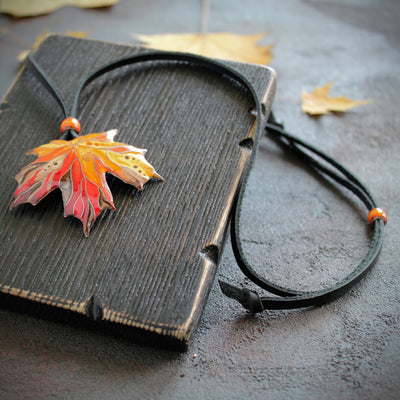 Woodland Maple Leaf Autumn Necklace