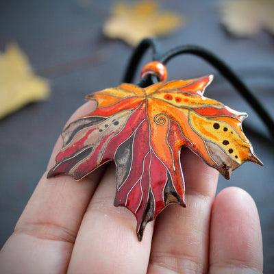 Woodland Maple Leaf Autumn Necklace