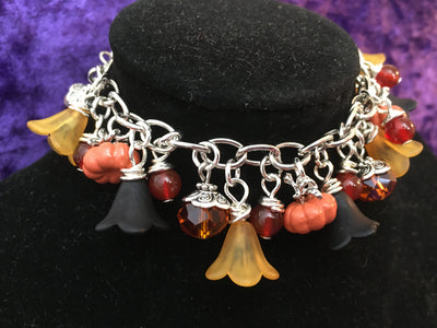 Halloween Pumpkin Charm Bracelet