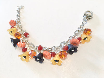Halloween Pumpkin Charm Bracelet
