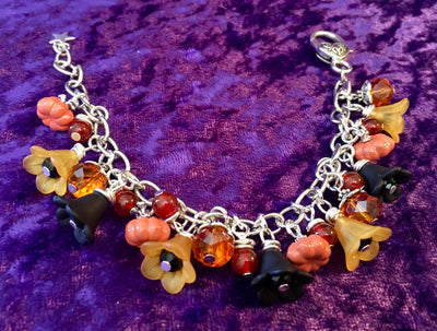 Halloween Pumpkin Charm Bracelet