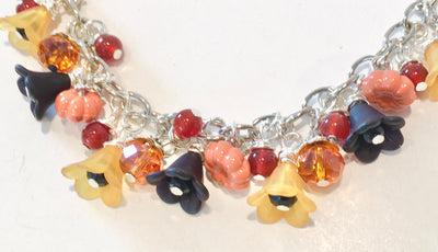 Halloween Pumpkin Charm Bracelet
