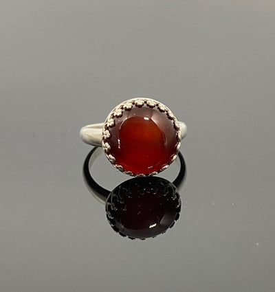 Carnelian Gemstone Ring Autumn Jewelry