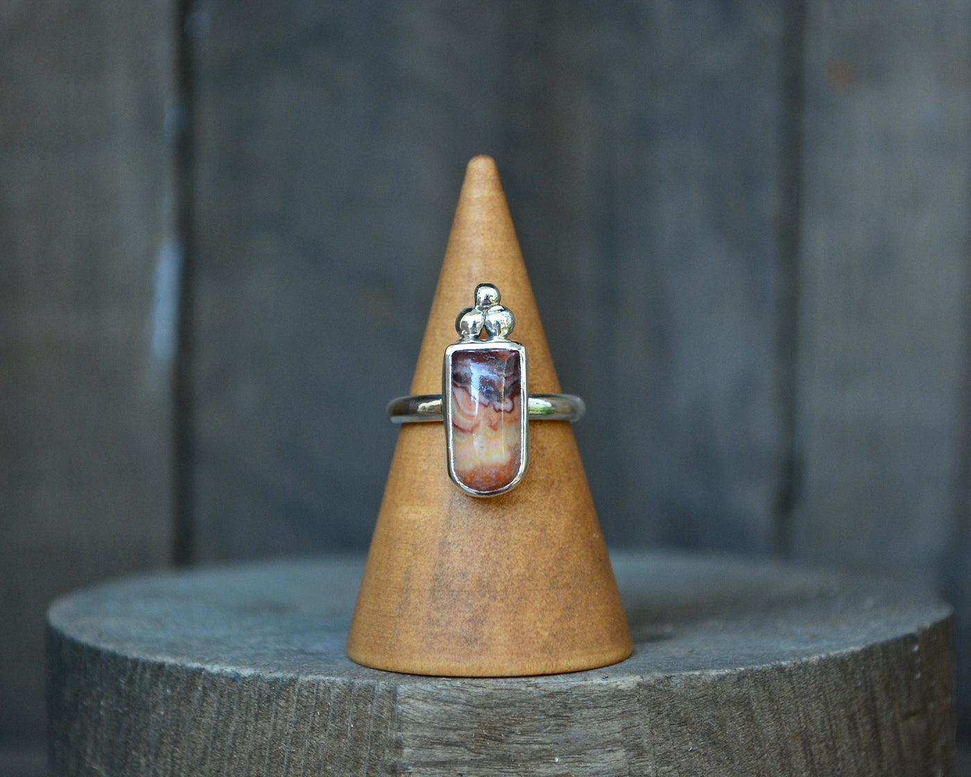 Wave Dolomite Sterling Silver Ring