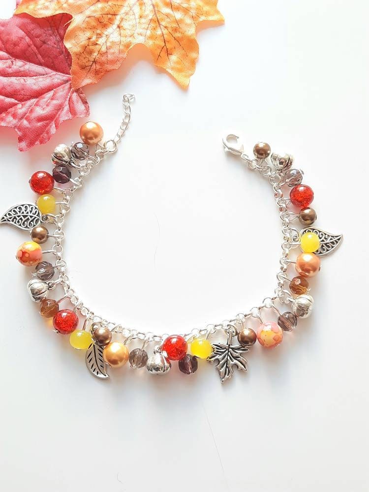 Silver Autumn Charm Bracelet