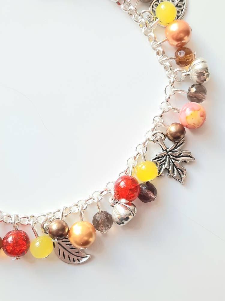 Silver Autumn Charm Bracelet