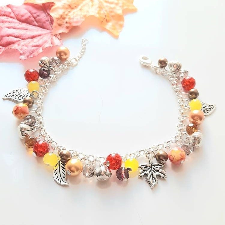 Silver Autumn Charm Bracelet