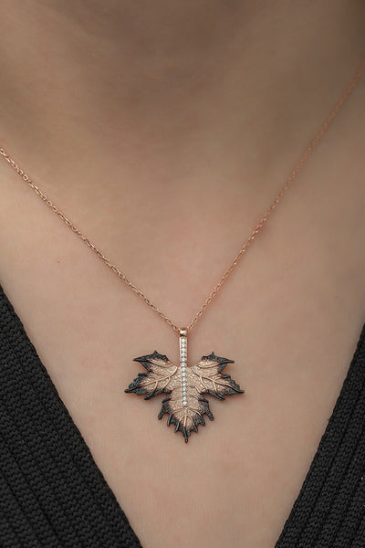 Minimalist Maple Tree Leaf Necklace