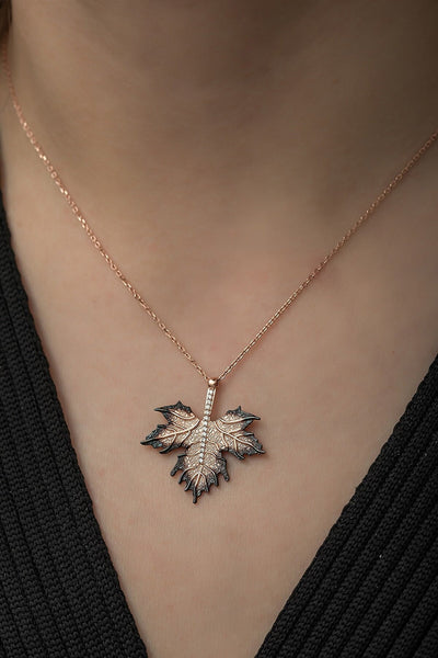 Minimalist Maple Tree Leaf Necklace