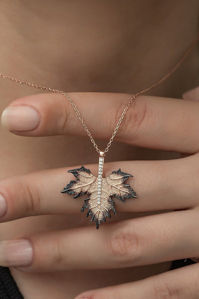 Minimalist Maple Tree Leaf Necklace