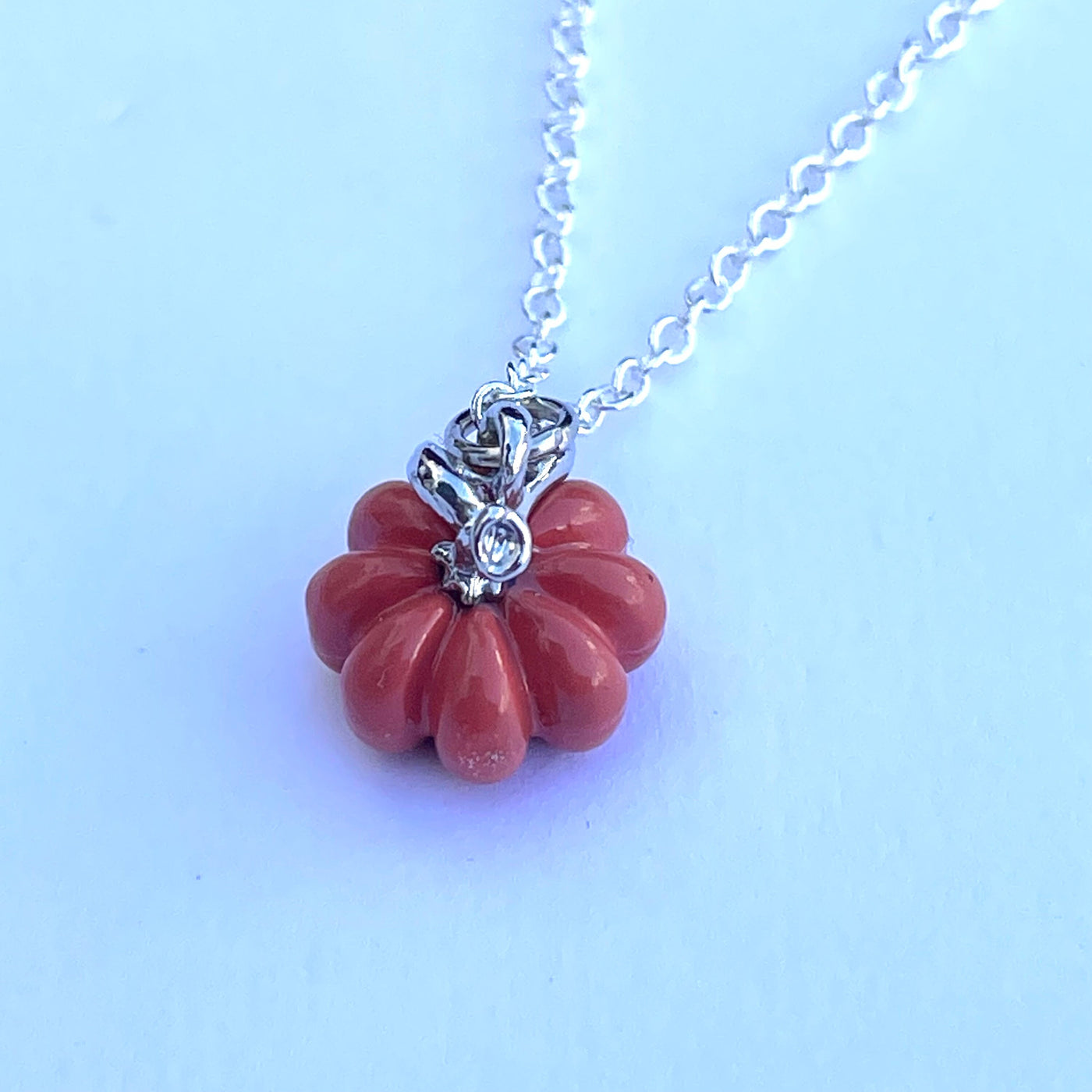 Dainty Pumpkin Pendant Necklace