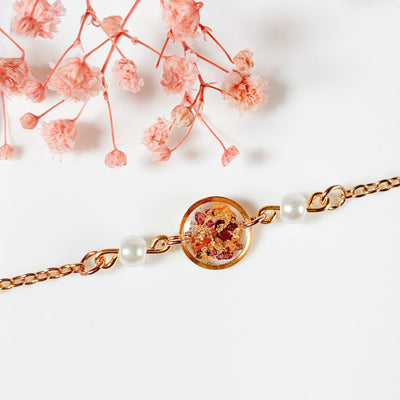 Wildflower Resin Pressed Leaf Bracelet