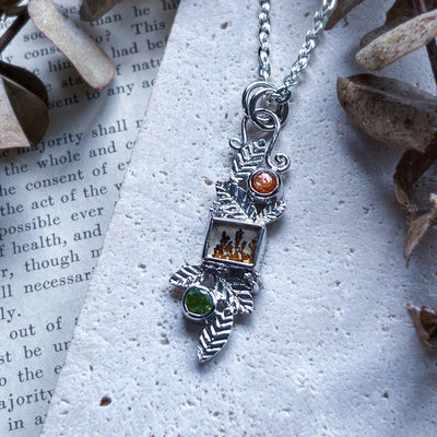 Autumn Sunstone Peridot Necklace