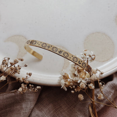 Pumpkin Wreath Cuff Bracelet