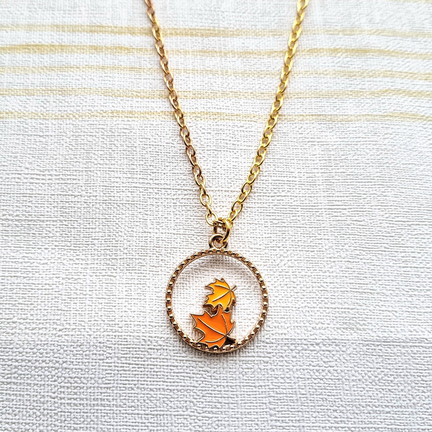 Leaf Necklace Autumn Jewellery