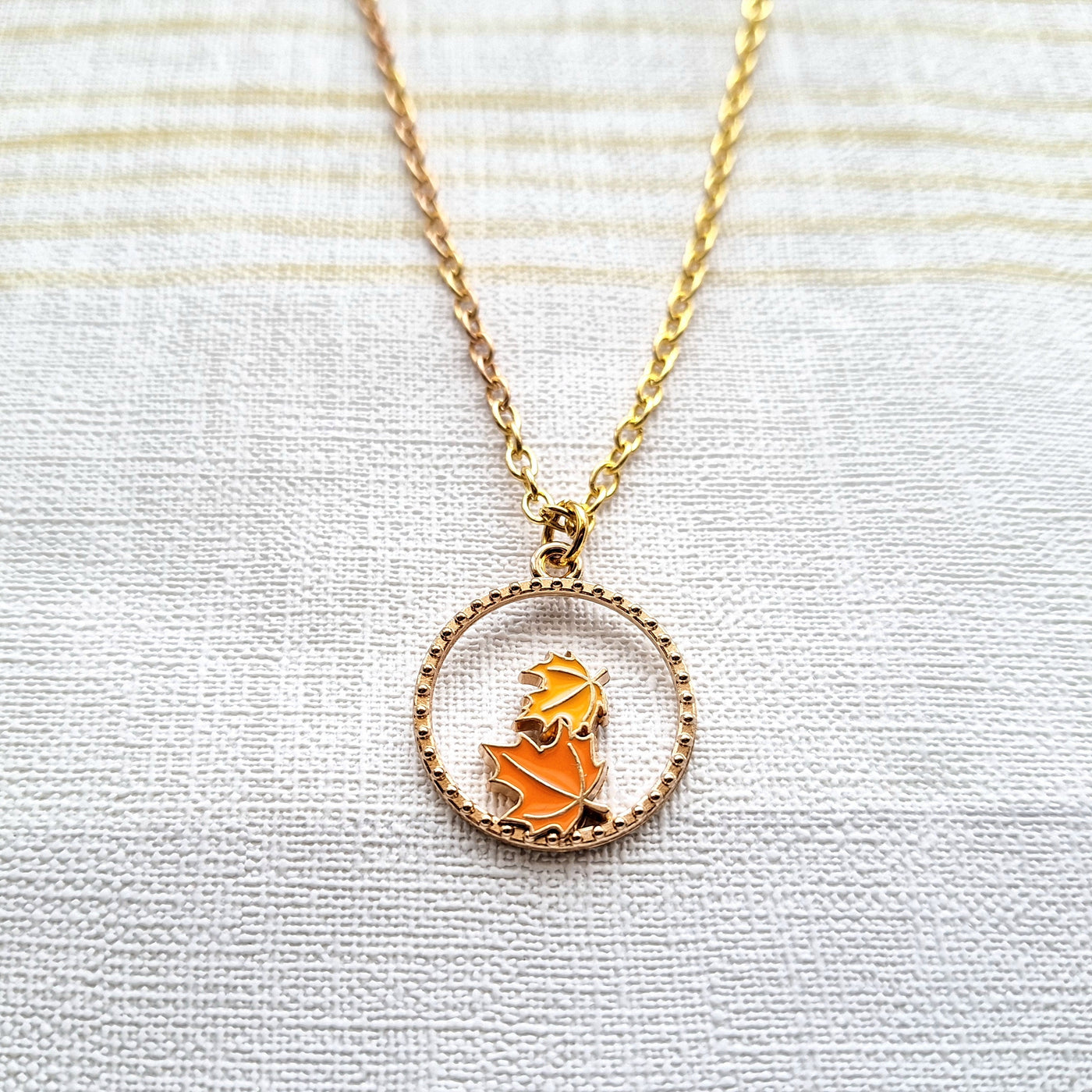 Leaf Necklace Autumn Jewellery