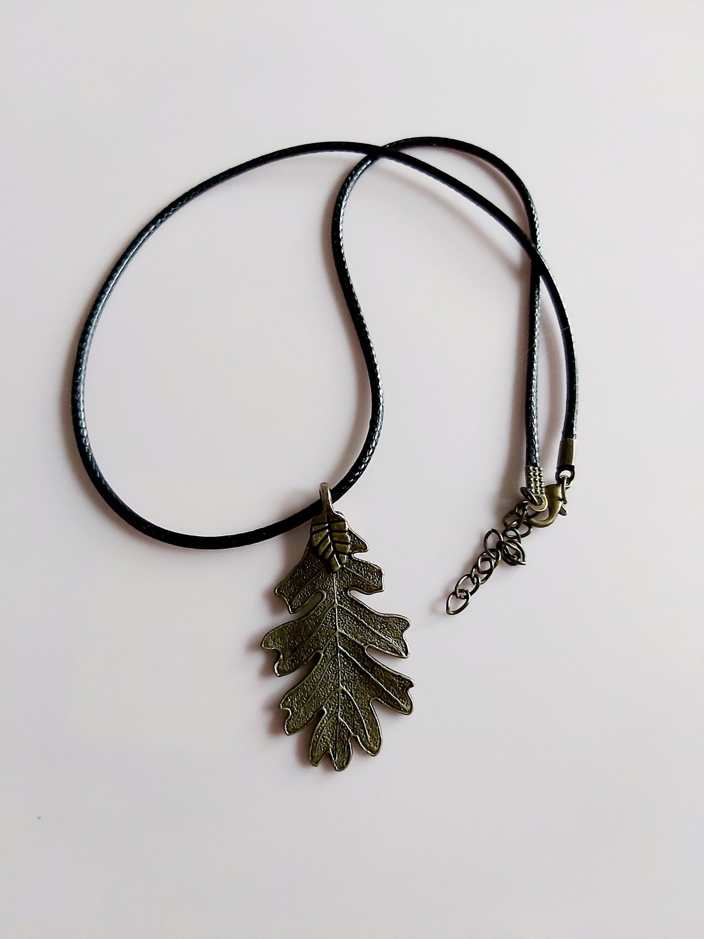 Bronze Oak Leaf Pendant Necklace