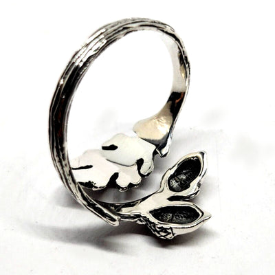 Oak Leaf Acorn Adjustable Sterling Silver Ring