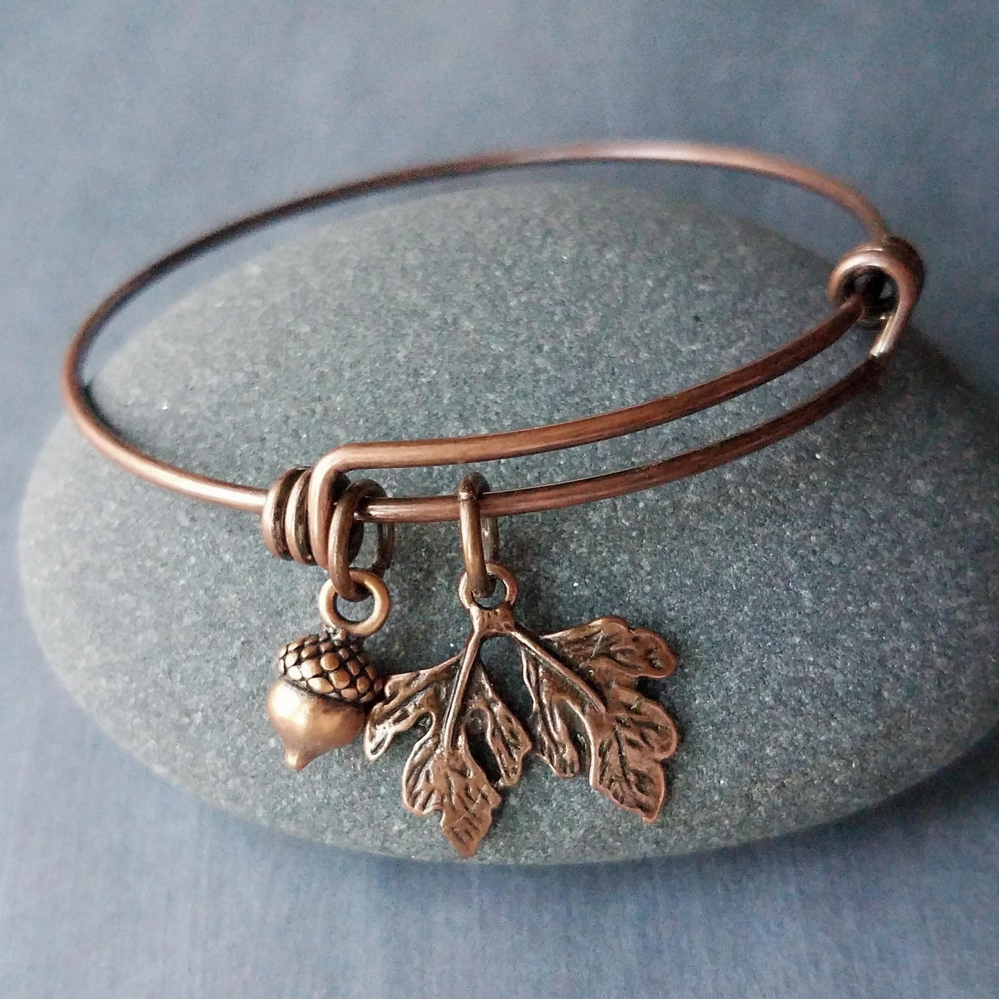 Oak Leaf Acorn Copper Bracelet