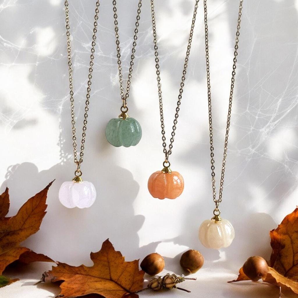 Gemstone Pumpkin Necklace