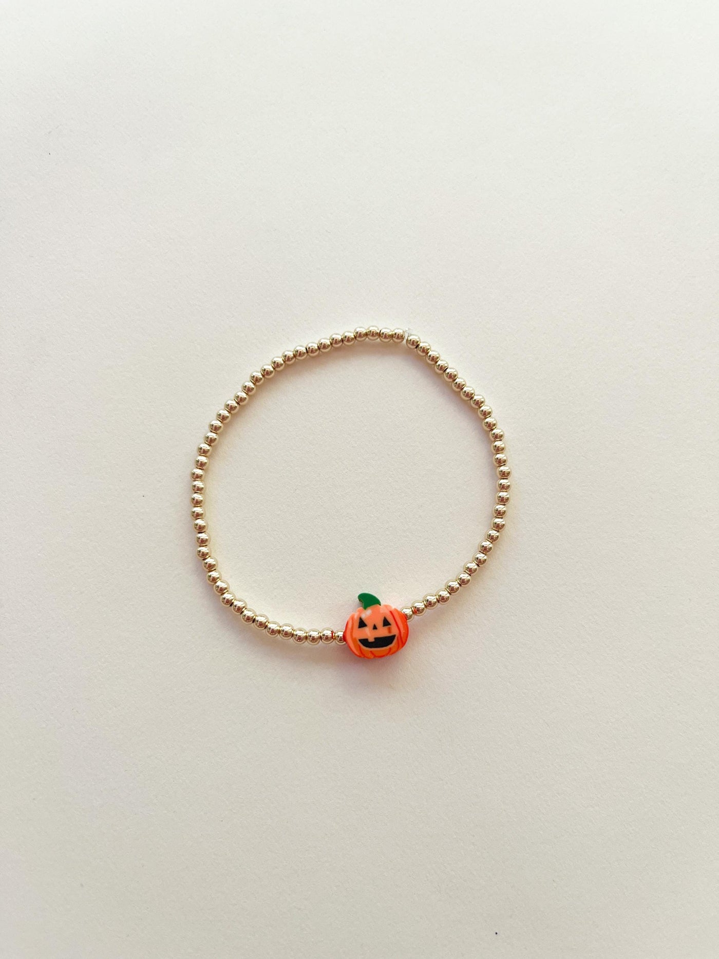 Dainty Halloween Pumpkin Bracelet