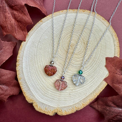 Dainty Enchanted Autumn Leaves Necklace