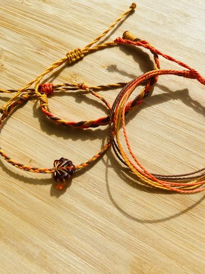 Handmade Autumn Bracelet Set of 3