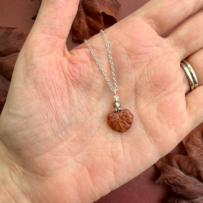 Dainty Enchanted Autumn Leaves Necklace