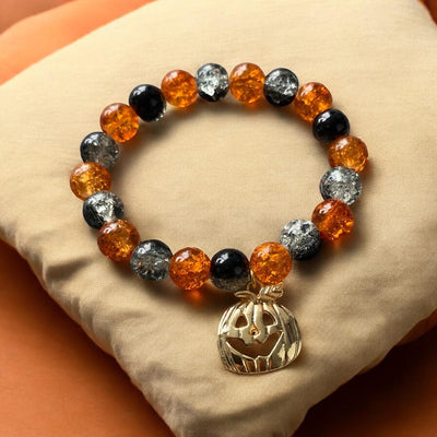 Gold Pumpkin Charm Bracelet