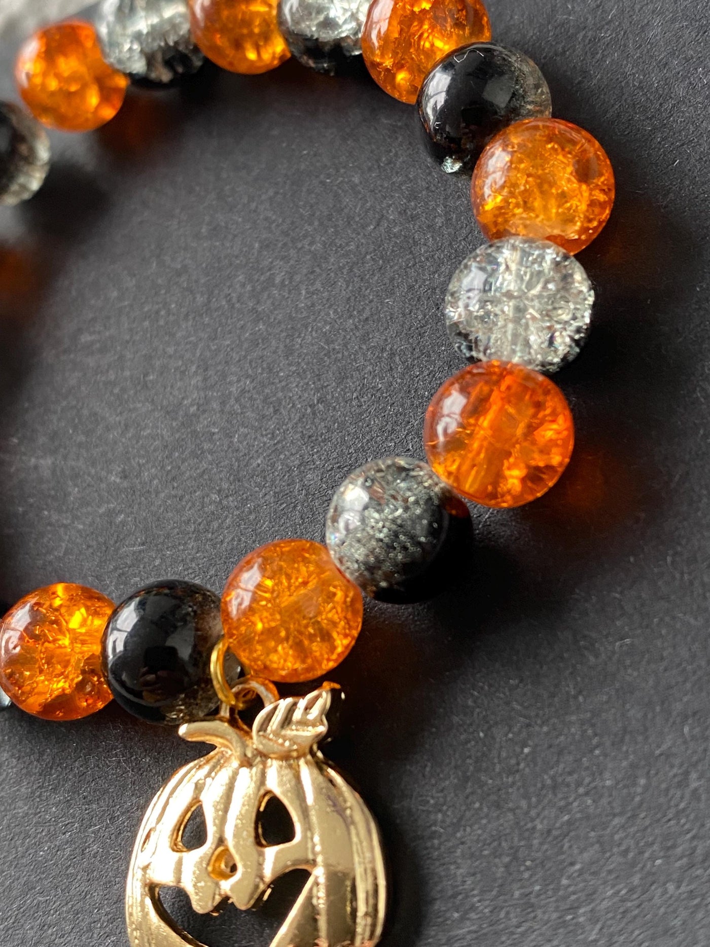 Gold Pumpkin Charm Bracelet